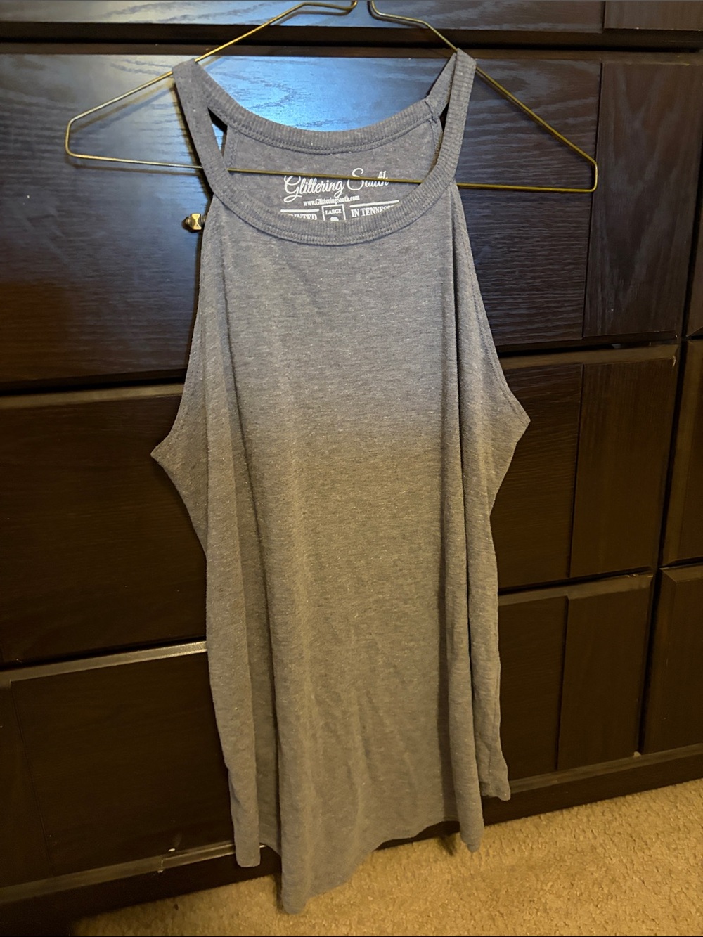 Women's Gray Halter Tank Top